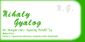 mihaly gyalog business card